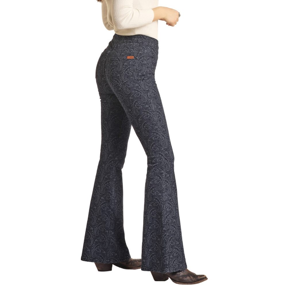 Rock & Roll Womens High Rise Flare Jeans