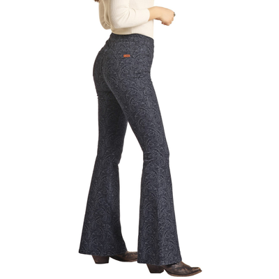 Rock & Roll Womens High Rise Flare Jeans