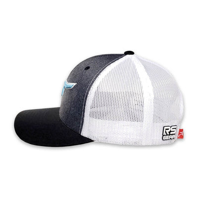 RopeSmart Mens Classic Trucker Teal Steer Cap Grey - 205GTW