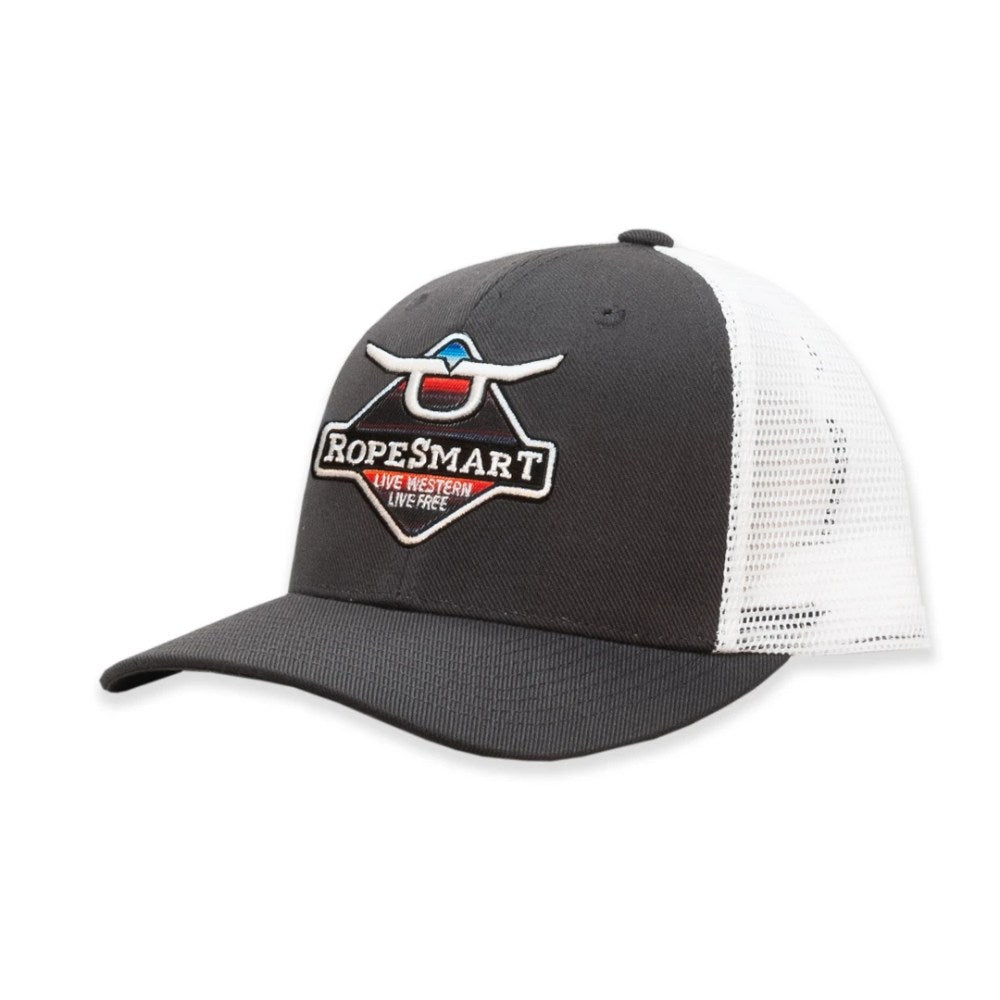 RopeSmart Mens Sarape Solo Steer Diamond Cap Grey - 300-003