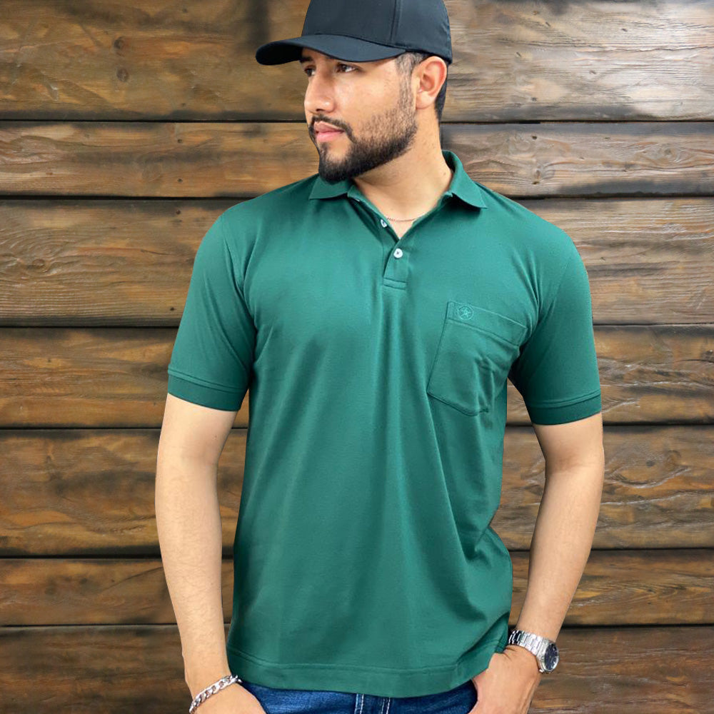 green mens polo