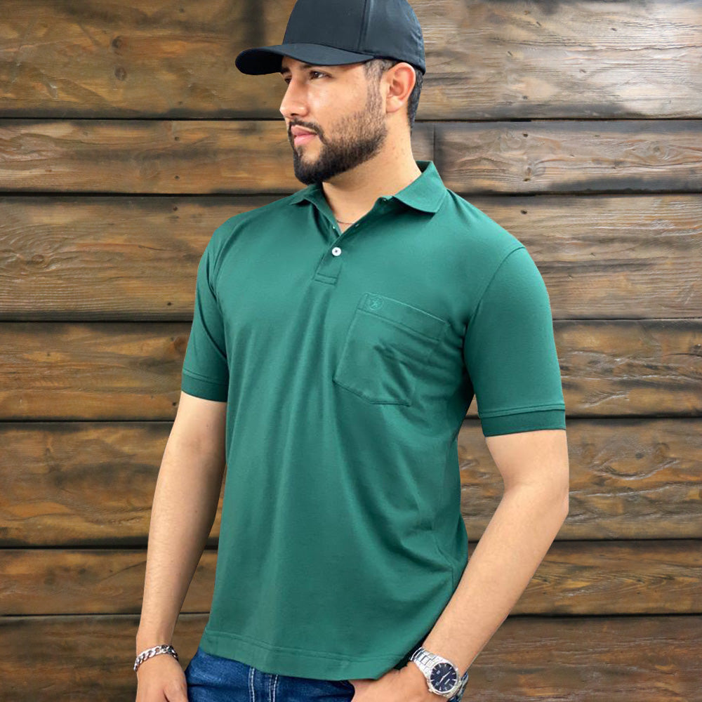 green mens polo