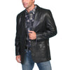 Scully Mens Black Leather Blazer - 501-11