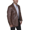Scully Mens Chocolate Leather Blazer - 501-427