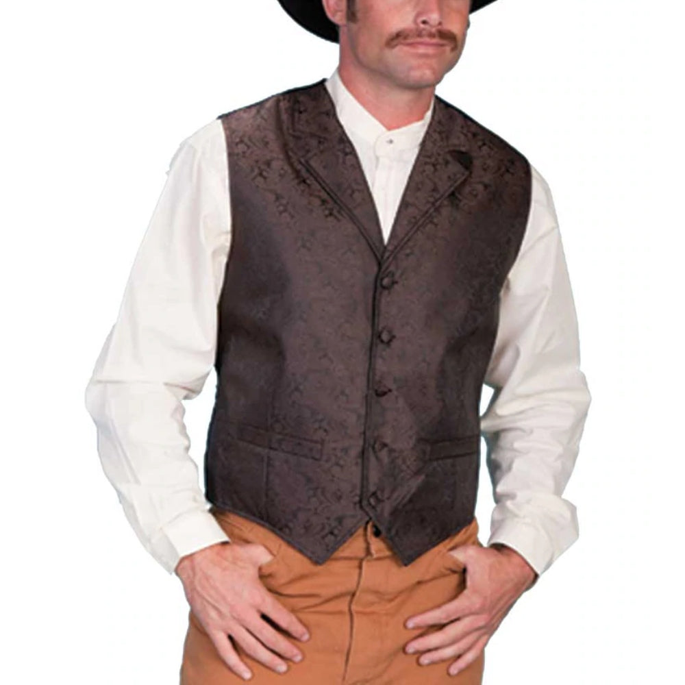 Scully Mens Paisley Vest - RW093