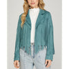 She+Sky Womens Fringe Jacket 