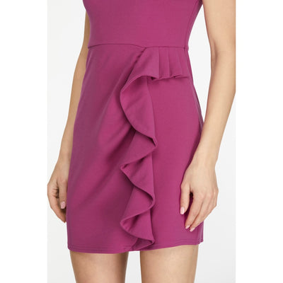 She+Sky Womens One Shoulder Mini Dress