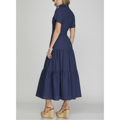 She+Sky Womens Tiered Woven Maxi Dress