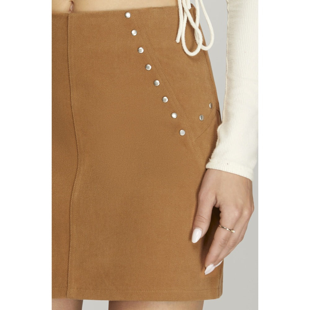 She+Sky Womens Brushed Twill Skirt