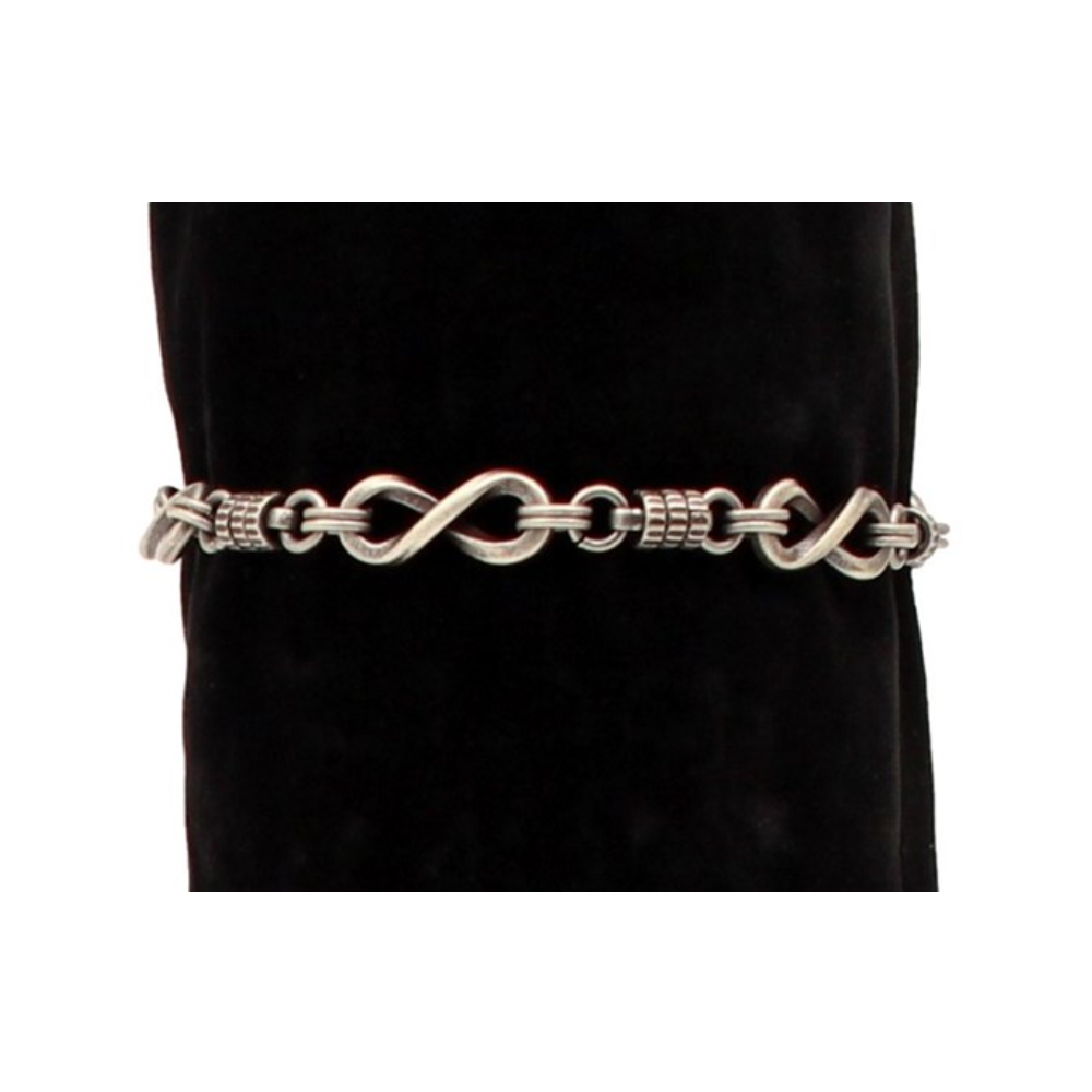 Silver Strike Mens Copper & Silver Twisted Cuff Bracelet - D4710436