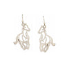 Silver Strike Womens Running Horse Earrings - D460012836