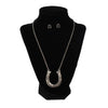 Silver Strike Womens Western Earring and Necklace Set Silver - D450023936