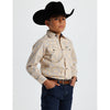 Starr Boys Printed Snap Long Sleeve Shirt Cream Paisley - SWBPTSLS-403