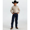 Starr Boys Printed Snap Long Sleeve Shirt Cream Paisley - SWBPTSLS-403