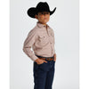 Starr Boys Printed Snap Long Sleeve Shirt Light Brown Geo - SWBPTSLS-407