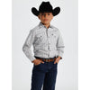 Starr Boys Printed Snap Long Sleeve Shirt White - SWBPTSLS-406