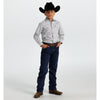 Starr Boys Printed Snap Long Sleeve Shirt White - SWBPTSLS-406