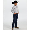 Starr Boys Printed Snap Long Sleeve Shirt White - SWBPTSLS-406