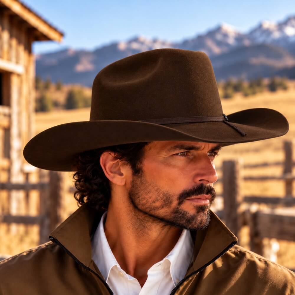 Starr Mens 3X Western Felt Hat Chocolate - SWWWEST3X-CHOCO