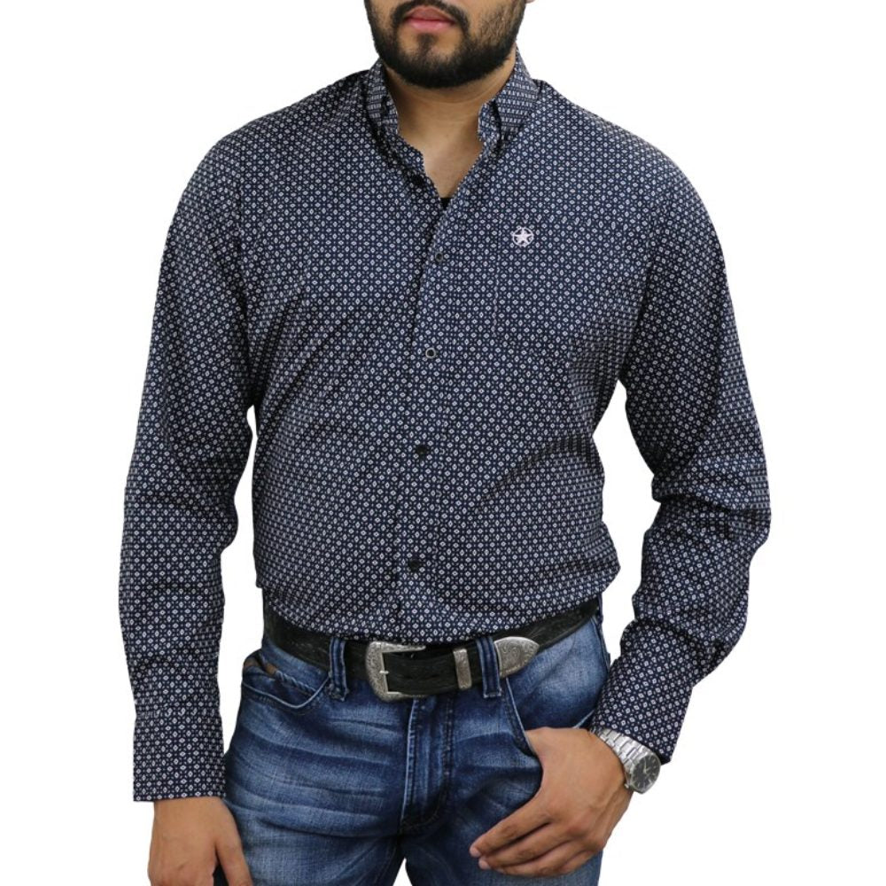 Starr Mens Button Down Long Sleeve Shirt