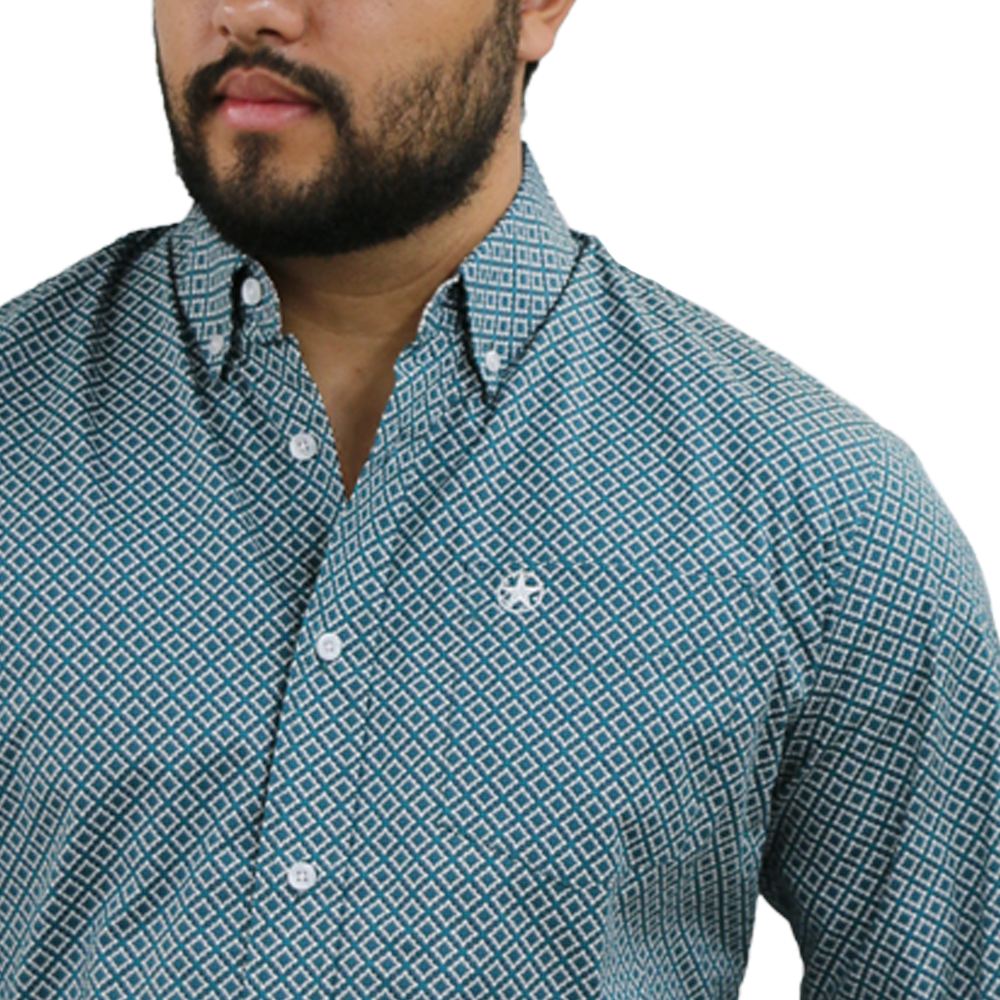 Starr Mens Button Down Long Sleeve Shirt 