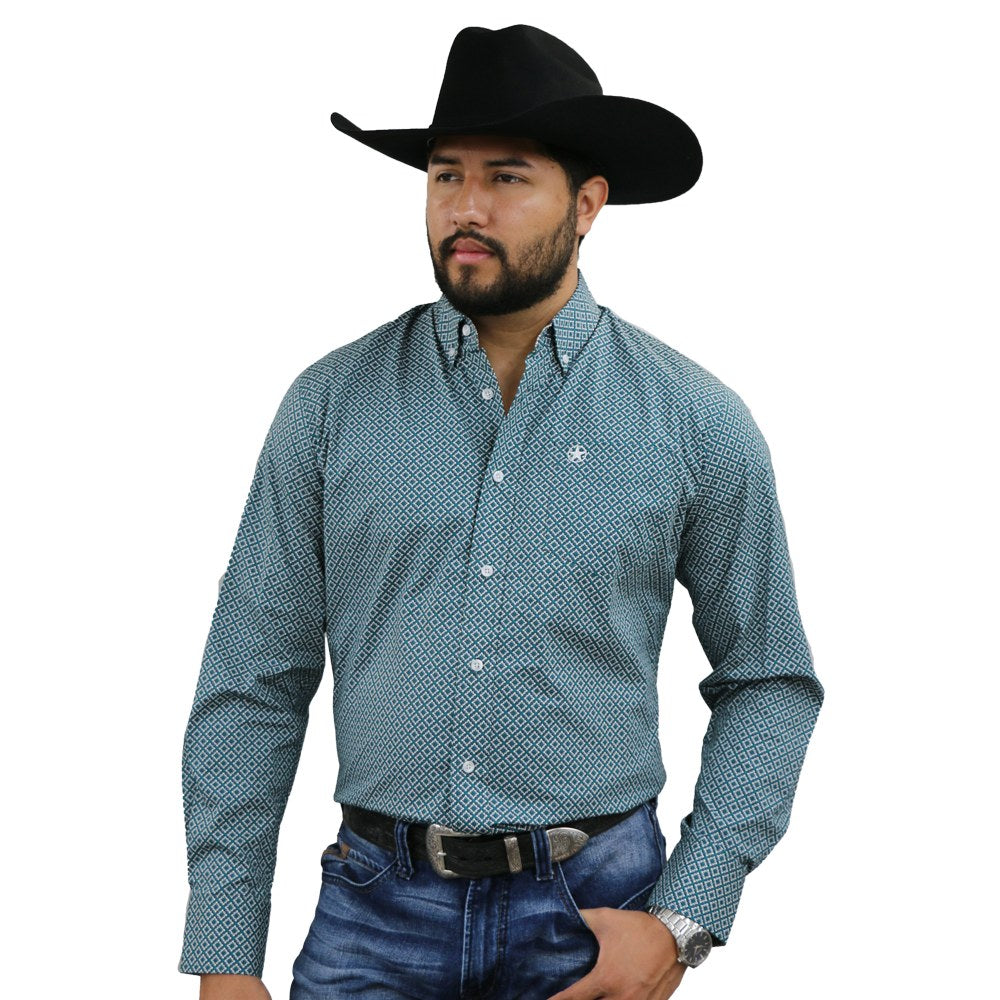 Starr Mens Button Down Long Sleeve Shirt 