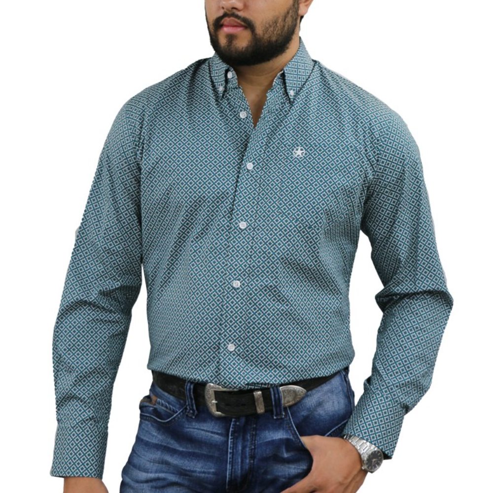 Starr Mens Button Down Long Sleeve Shirt