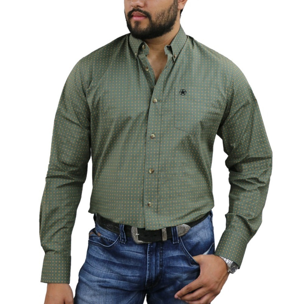 Starr Mens Button Down Long Sleeve Shirt