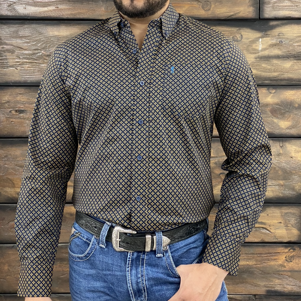 Starr Mens Button Down Long Sleeve Shirt