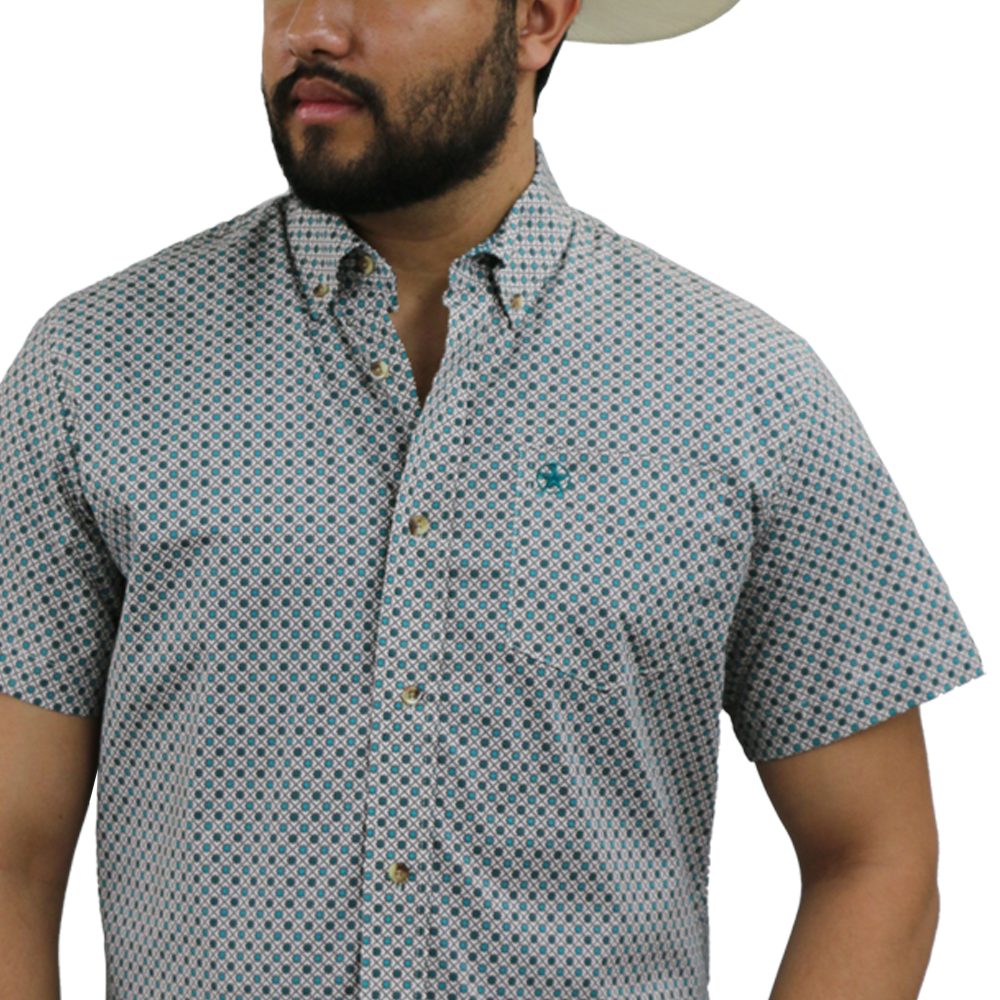 Starr Mens Button Down Short Sleeve Shirt