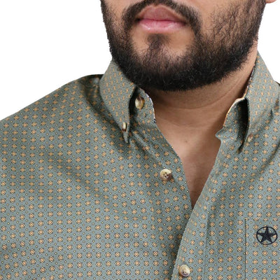 Starr Mens Button Down Short Sleeve Shirt