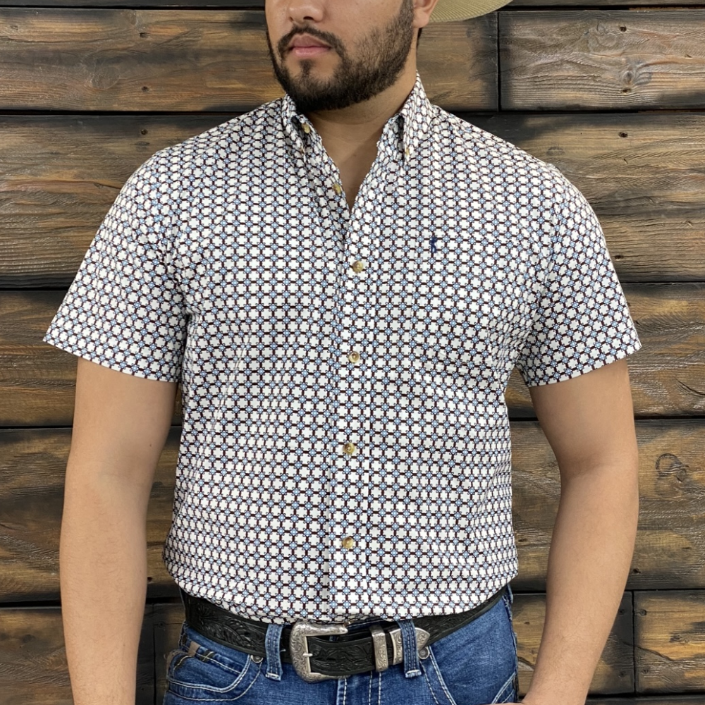 Starr Mens Button Down Short Sleeve Shirt