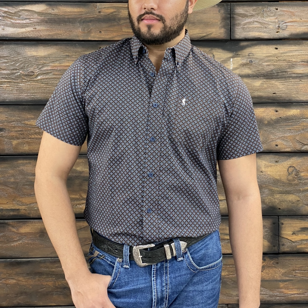 Starr Mens Button Down Short Sleeve Shirt