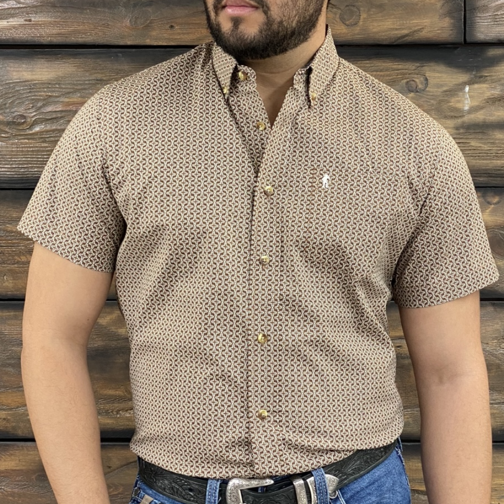 Starr Mens Button Down Short Sleeve Shirt