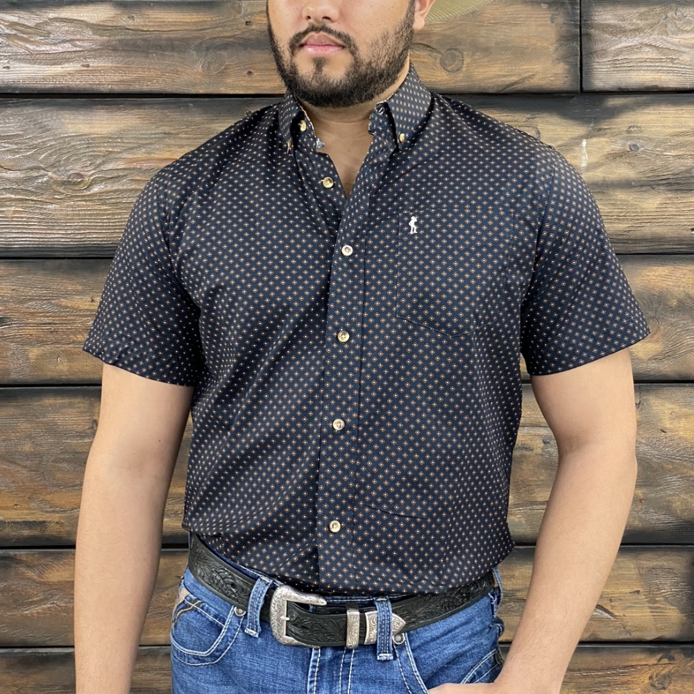 Starr Mens Button Down Short Sleeve Shirt