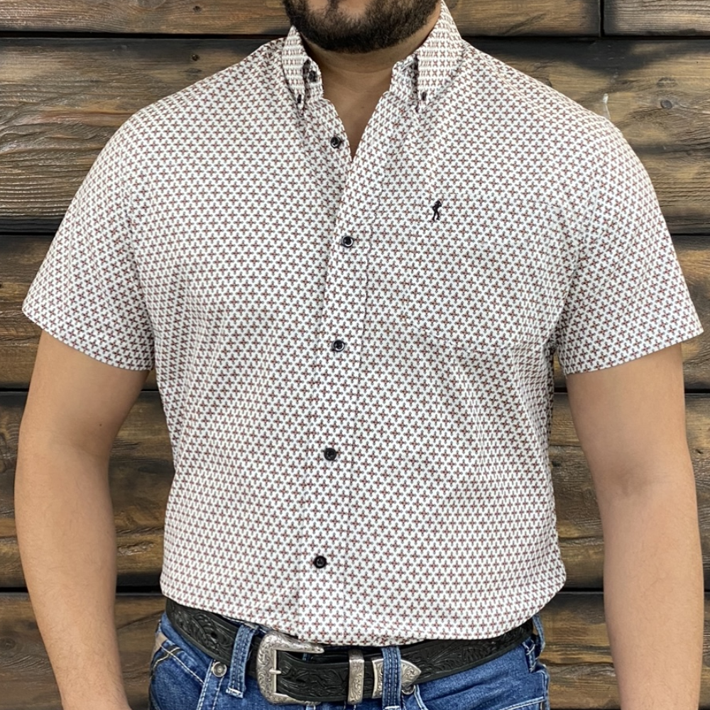 Starr Mens Button Down Short Sleeve Shirt