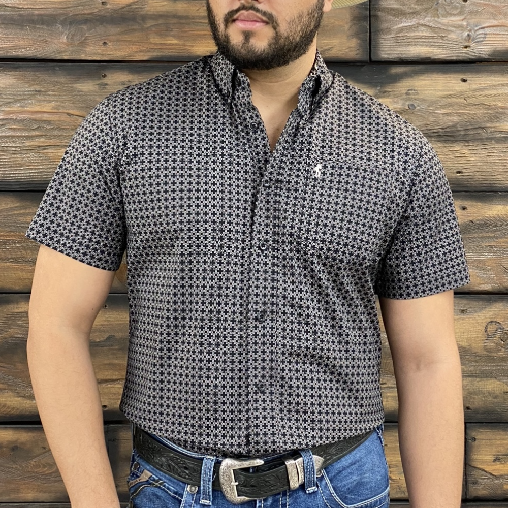 Starr Mens Button Down Short Sleeve Shirt