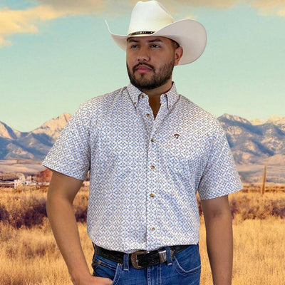 Starr Mens Button Down Short Sleeve Shirt