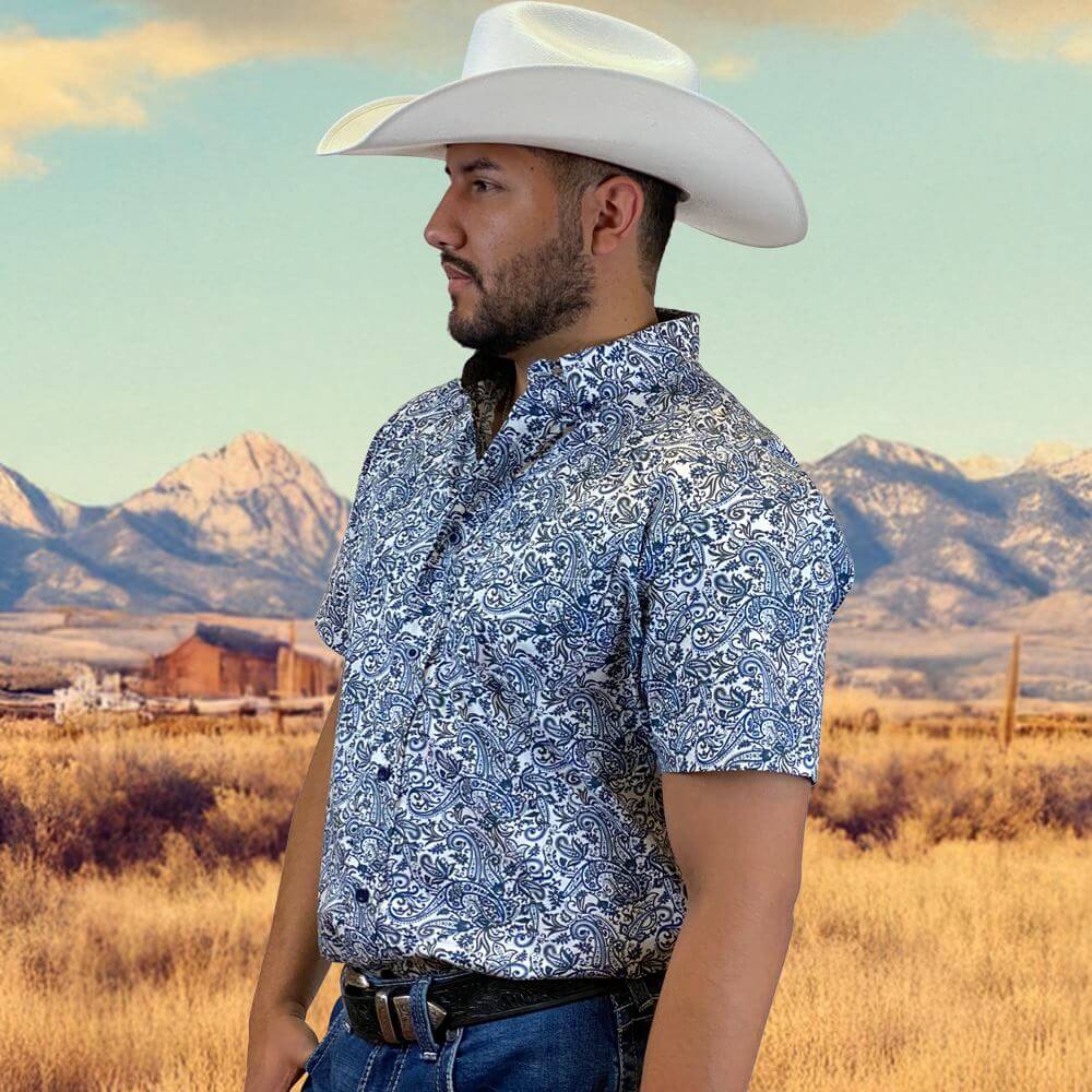 Starr Mens Button Down Short Sleeve Shirt 