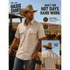 Starr Mens Oasis Vented Snap Short Sleeve Shirt Beige/Aztec - T01648-BEAZT