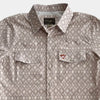 Starr Mens Oasis Vented Snap Short Sleeve Shirt Beige/Aztec - T01648-BEAZT