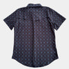 Starr Mens Oasis Vented Snap Short Sleeve Shirt Black/Teal - T01648-BKTL