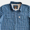 Starr Mens Oasis Vented Snap Short Sleeve Shirt Blue/Aztec - T01648-BLAZT