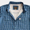 Starr Mens Oasis Vented Snap Short Sleeve Shirt Blue/Aztec - T01648-BLAZT