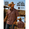 Starr Mens Oasis Vented Snap Short Sleeve Shirt Brown/Aztec - T01648-BRAZT