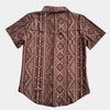 Starr Mens Oasis Vented Snap Short Sleeve Shirt Brown/Aztec - T01648-BRAZT