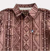 Starr Mens Oasis Vented Snap Short Sleeve Shirt Brown/Aztec - T01648-BRAZT
