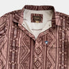 Starr Mens Oasis Vented Snap Short Sleeve Shirt Brown/Aztec - T01648-BRAZT