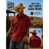 Starr Mens Oasis Vented Snap Short Sleeve Shirt Burgundy/Aztec - T01648-BRGAZT