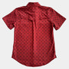 Starr Mens Oasis Vented Snap Short Sleeve Shirt Burgundy/Aztec - T01648-BRGAZT